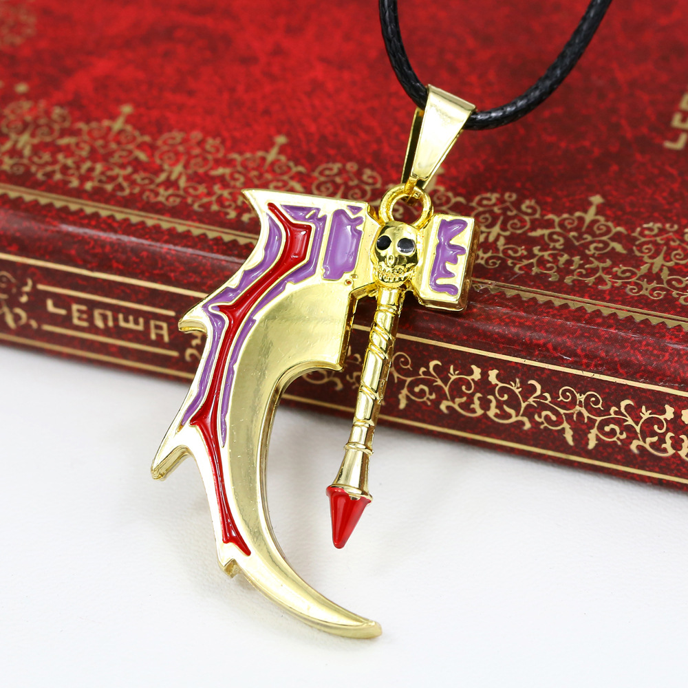 游戏周边饰品 dota2 纯金碎骨锤 敌法师不朽 金晕锤 吊坠项链