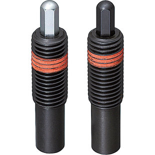 弹簧柱塞六角销型 六角柱弹簧定位销 代替米思米pjlr16-50