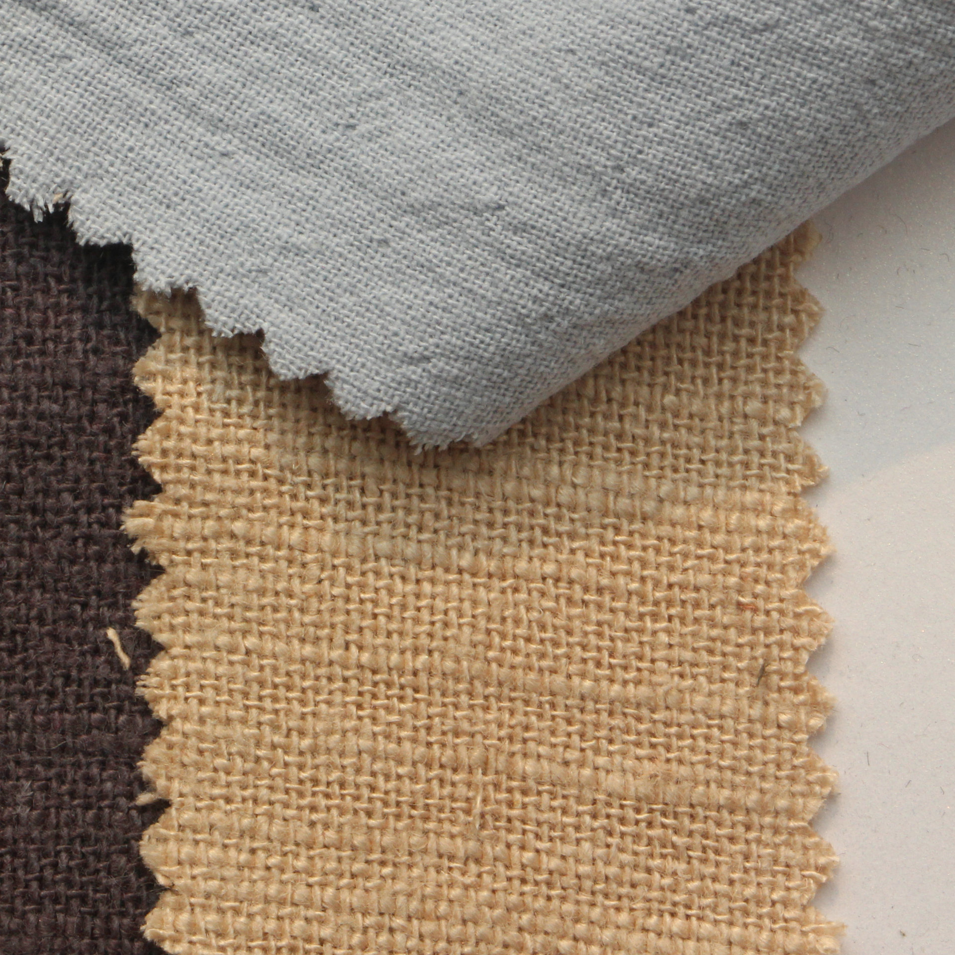 棉麻混纺 亚麻粘双层麻面料麻棉布 麻布厚料可定制批发