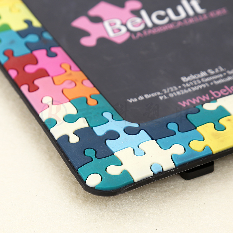 定制pvc软胶拼图相框卡通彩色相框来图定制批发