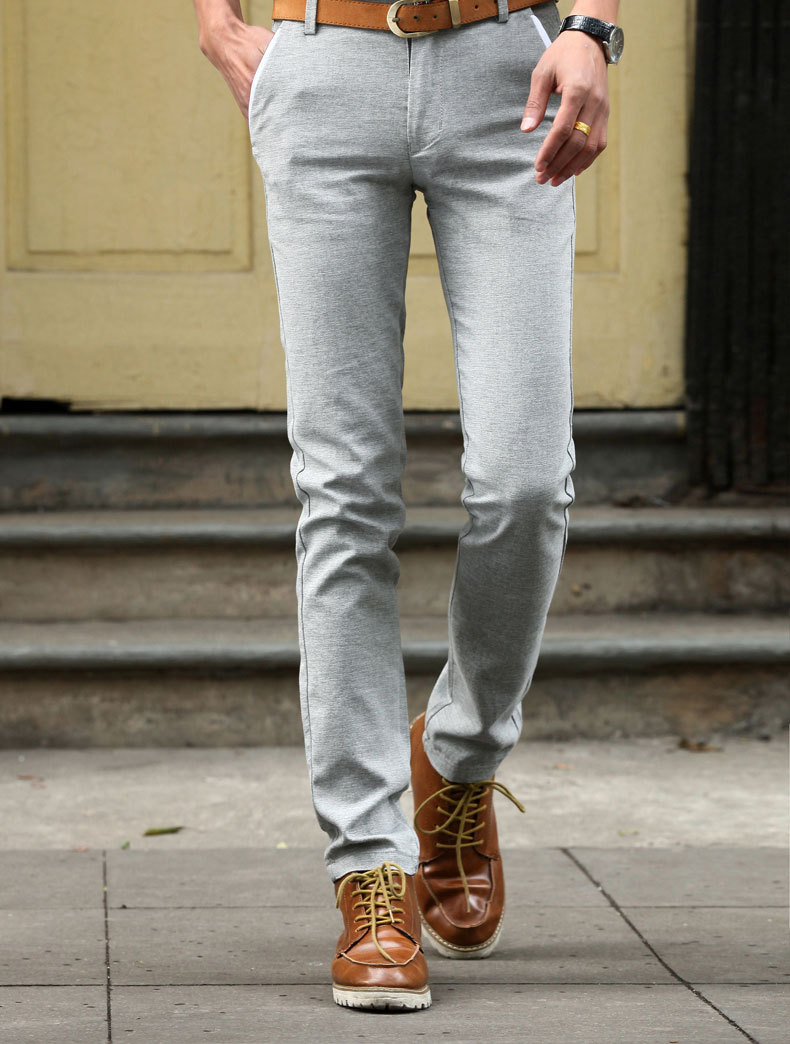 2015秋冬季新款男装纯棉休闲修身直筒型都市时尚长筒裤