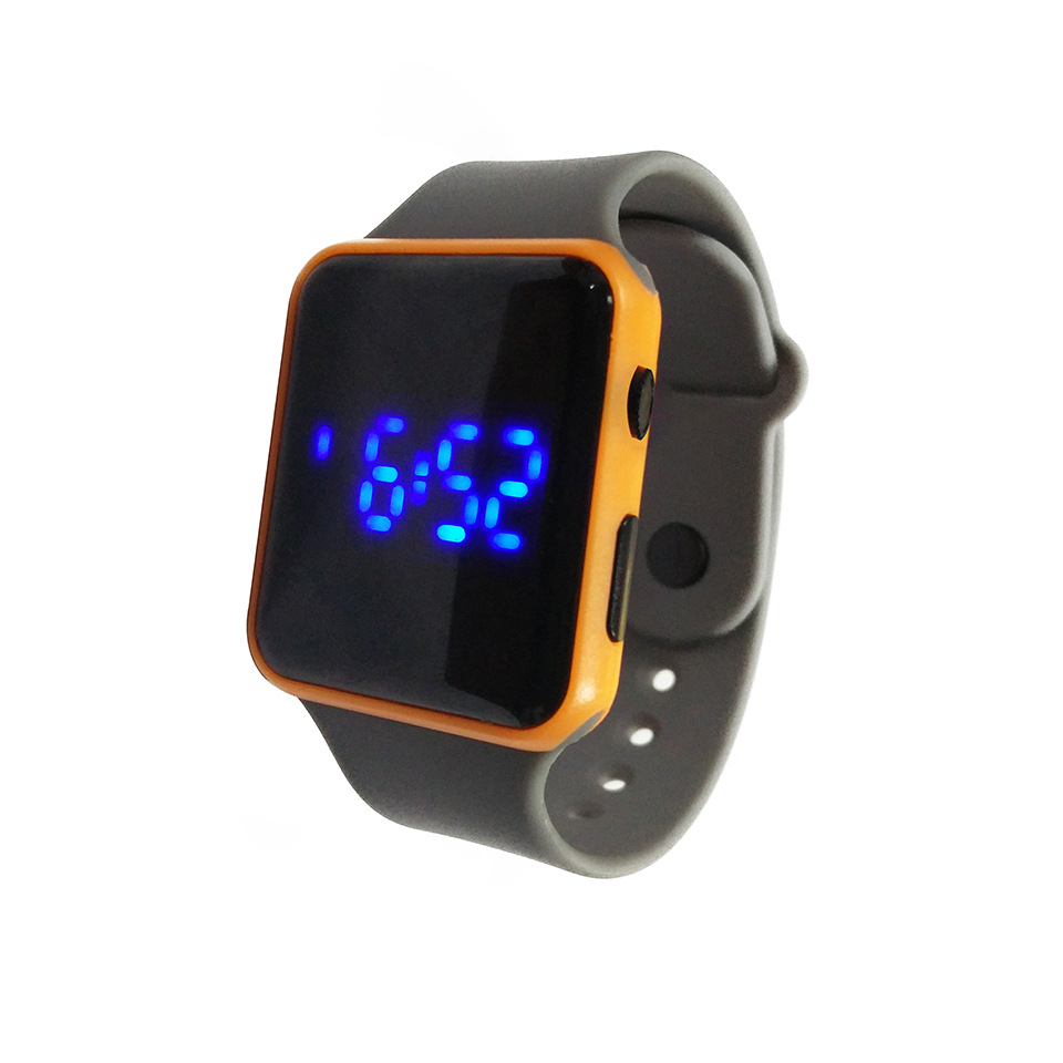 供应深圳运动时尚实体微商货源现货led硅胶电子表零批发046!