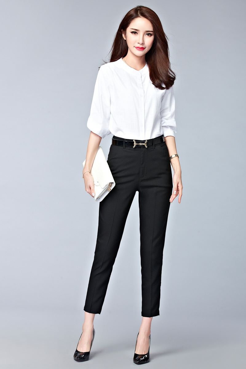 2016春秋新款ol气质白领职业西裤修身