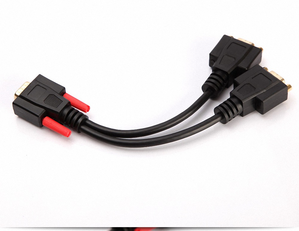 cyk vga线一分二分屏线视频线一拖二共享线电脑连接电视同步显示