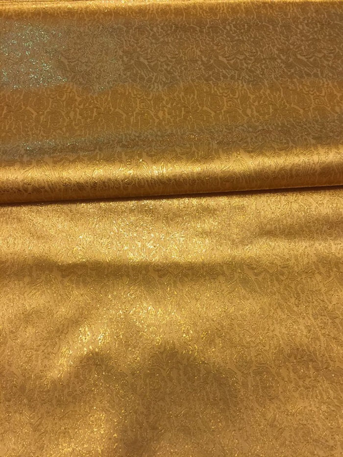 厂家直销高档金银丝织锦缎提花蒙古袍布包边布丝绸面料