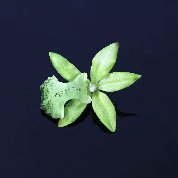 假花仿真花头批发 diy绢花孔雀蓝花头 帽子服饰佩花装饰花头