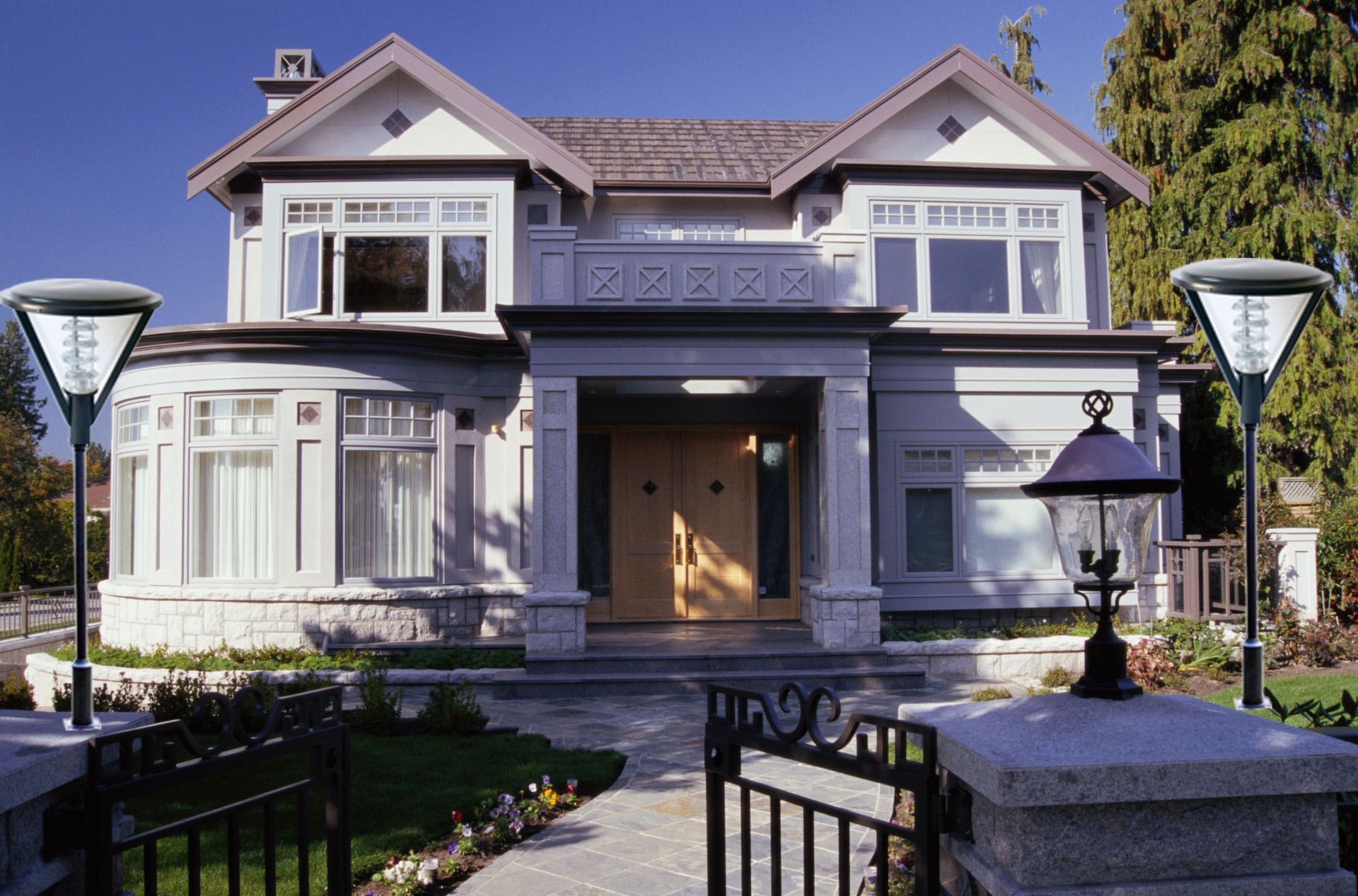 欧式庭院景观灯 led小区户外灯头新款定做批发花园庭院别墅路灯