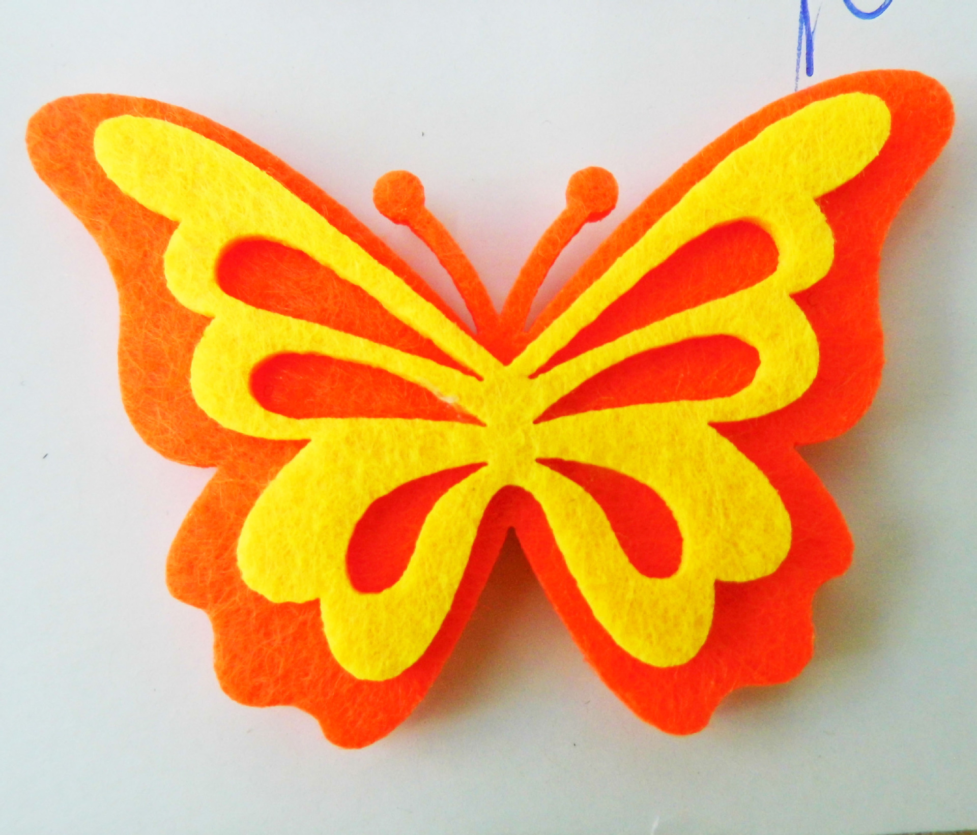 彩色卡通无纺布蝴蝶布艺工艺品 昆虫布艺蝴