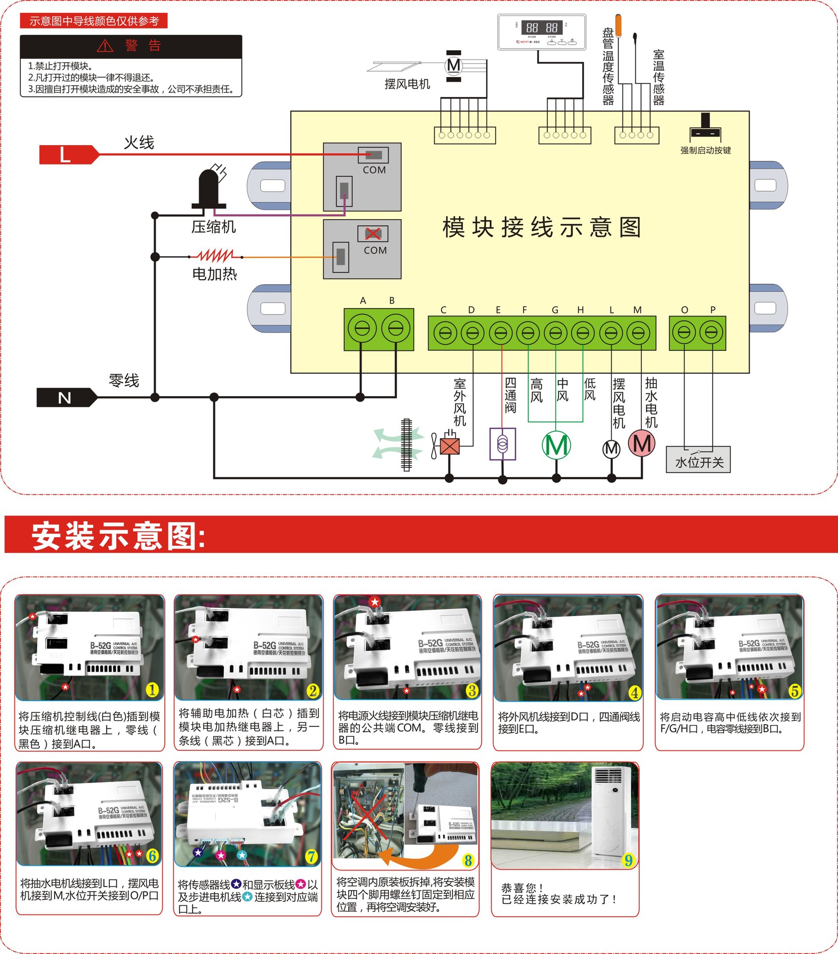 空调维修板/柜机维修板/天花机维修板/机房空调维修板 b-52g