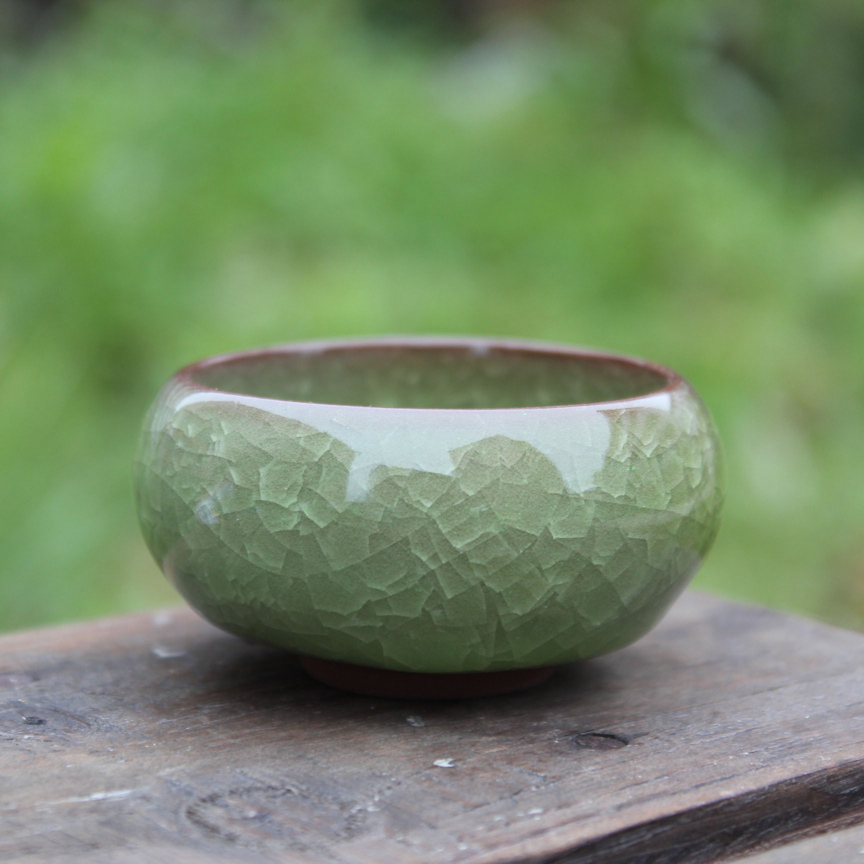 多肉花盆12356八色冰裂陶瓷花盆韩式多肉桌面小花盆陶瓷工.