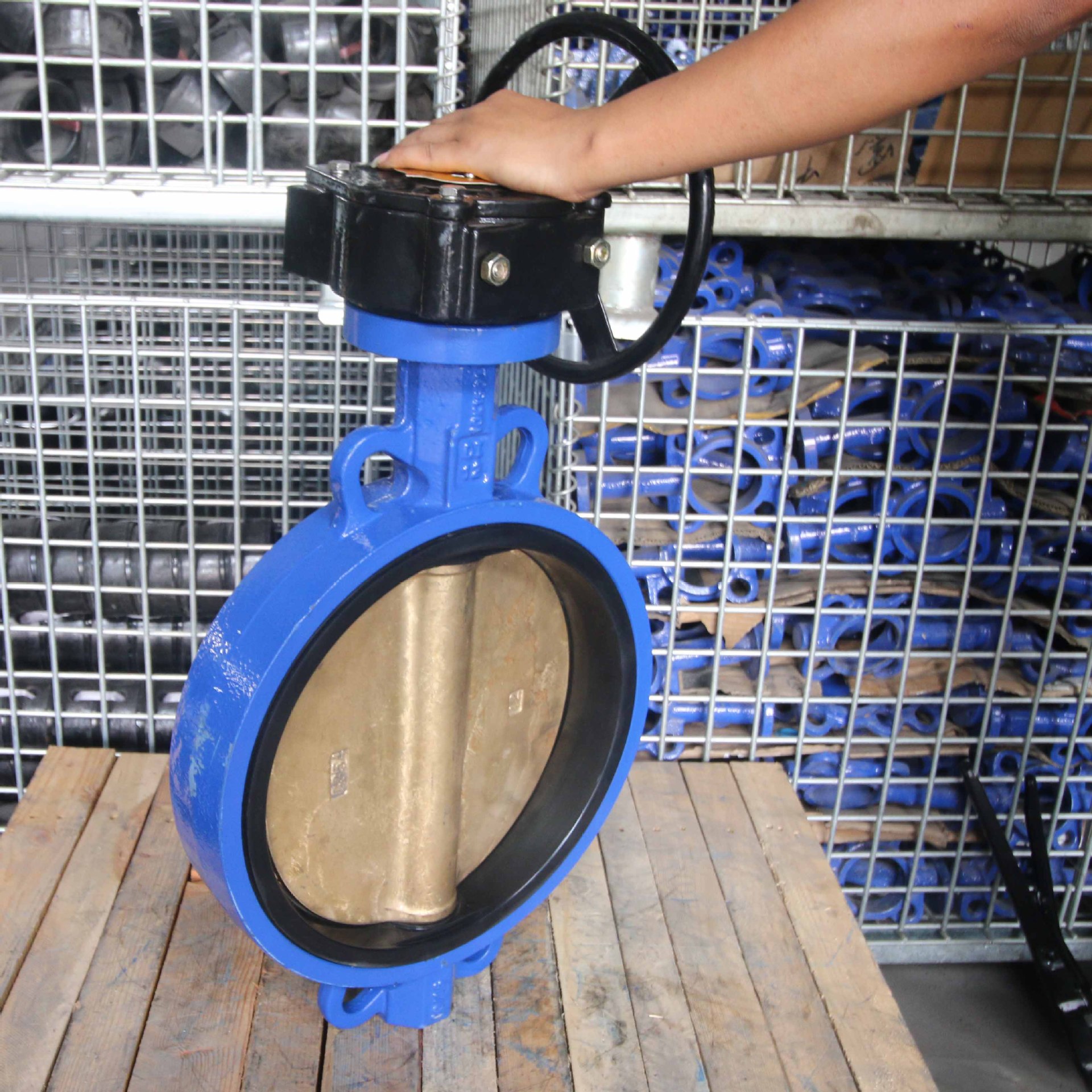 wd71xt 手柄对夹式蝶阀 手动脱硫蝶阀 黄铜板蝶阀