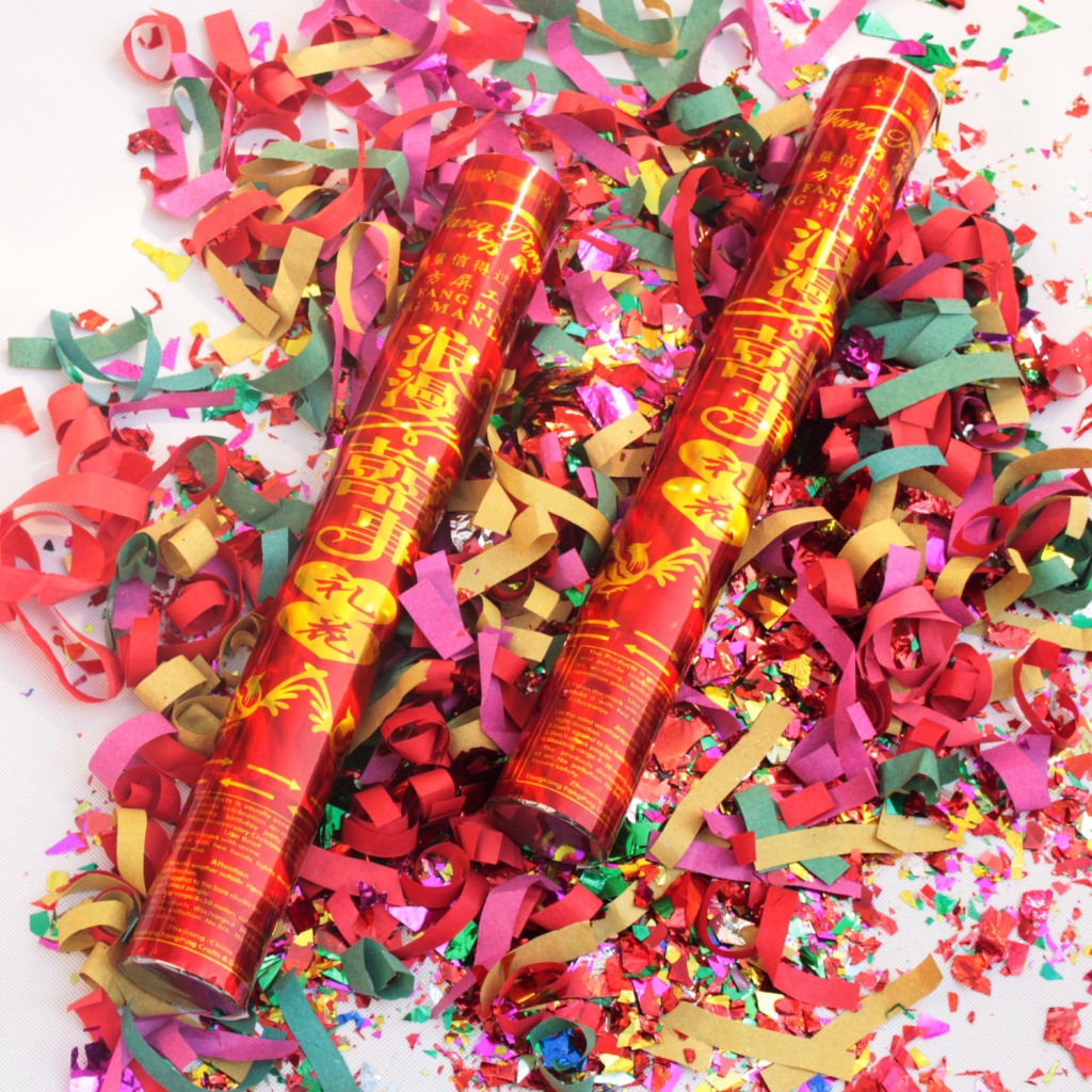 婚庆用品结婚礼炮节日庆典礼炮礼花旋转式礼炮 红色浪漫喜事60cm