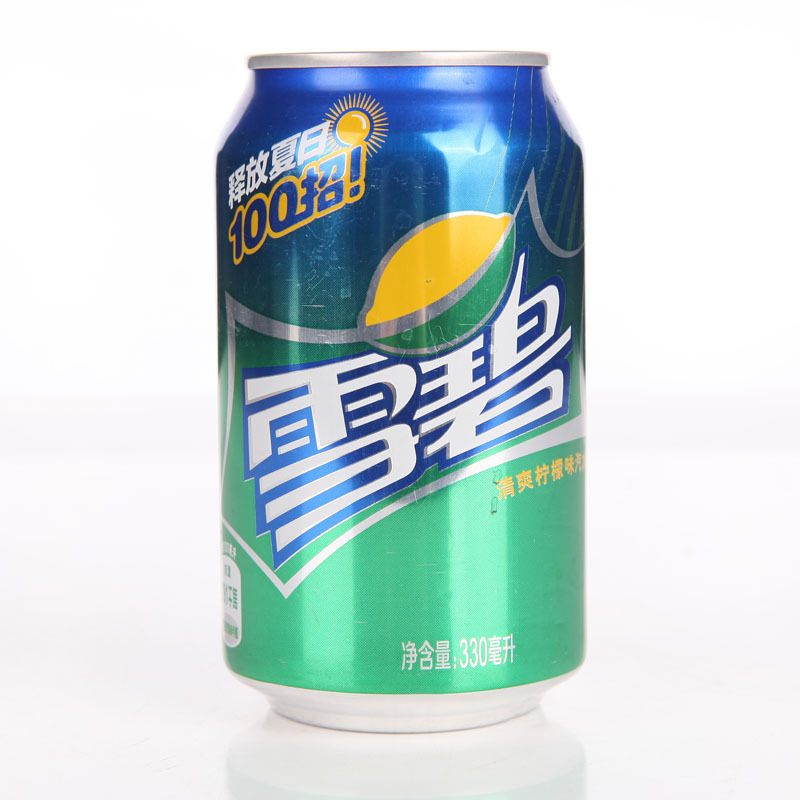 大量供应雪碧听装柠檬味 330ml*24碳酸饮料汽水 批发