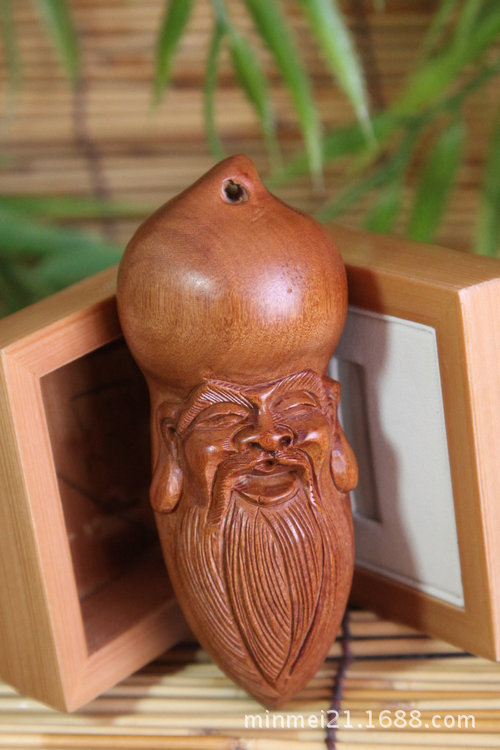 专业供应 黄桃木寿头祝寿礼品挂件 家居节日挂件 精美手机挂件