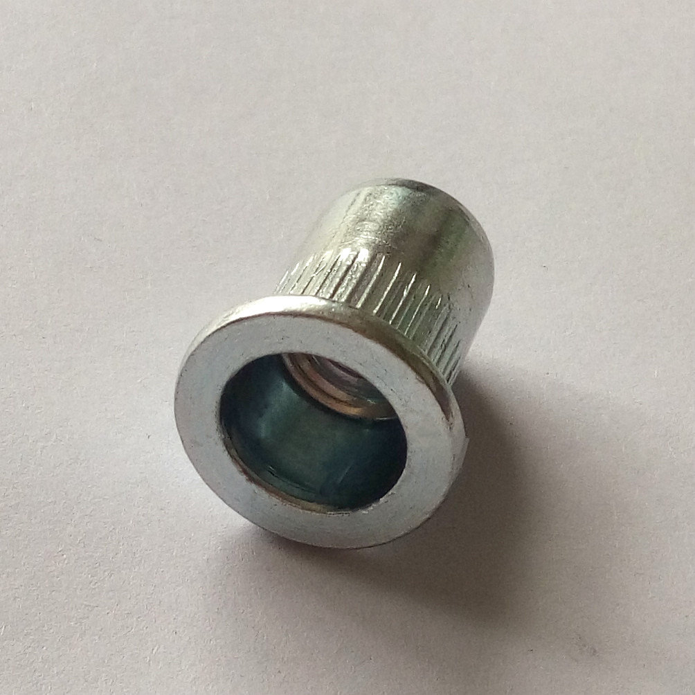 镀蓝锌平头直纹空心铆钉拉帽 厂家直销