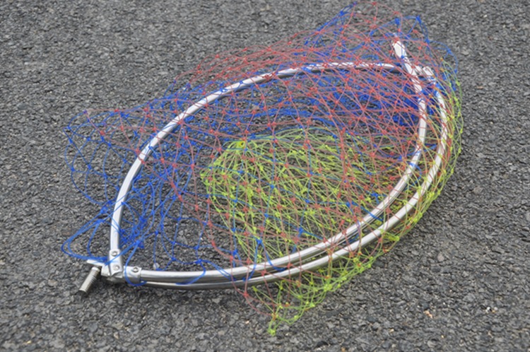 厂家特价折叠不锈钢抄网头抄鱼钓鱼具店捞鱼渔网兜渔具4050.