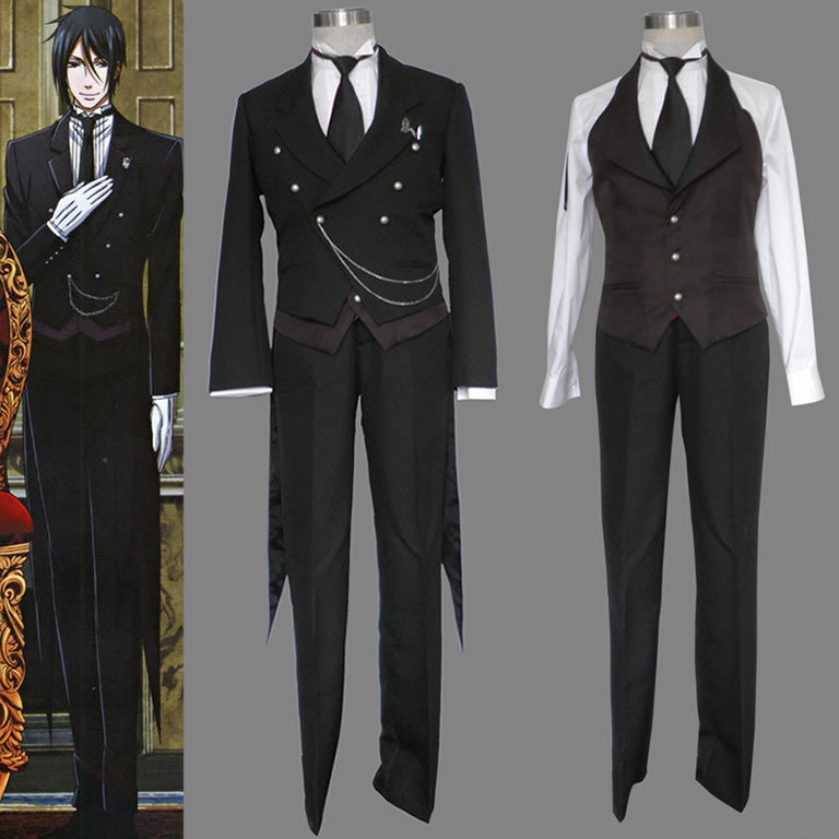cosplay动漫服装批发 黑执事-塞巴斯执事装1代-e59