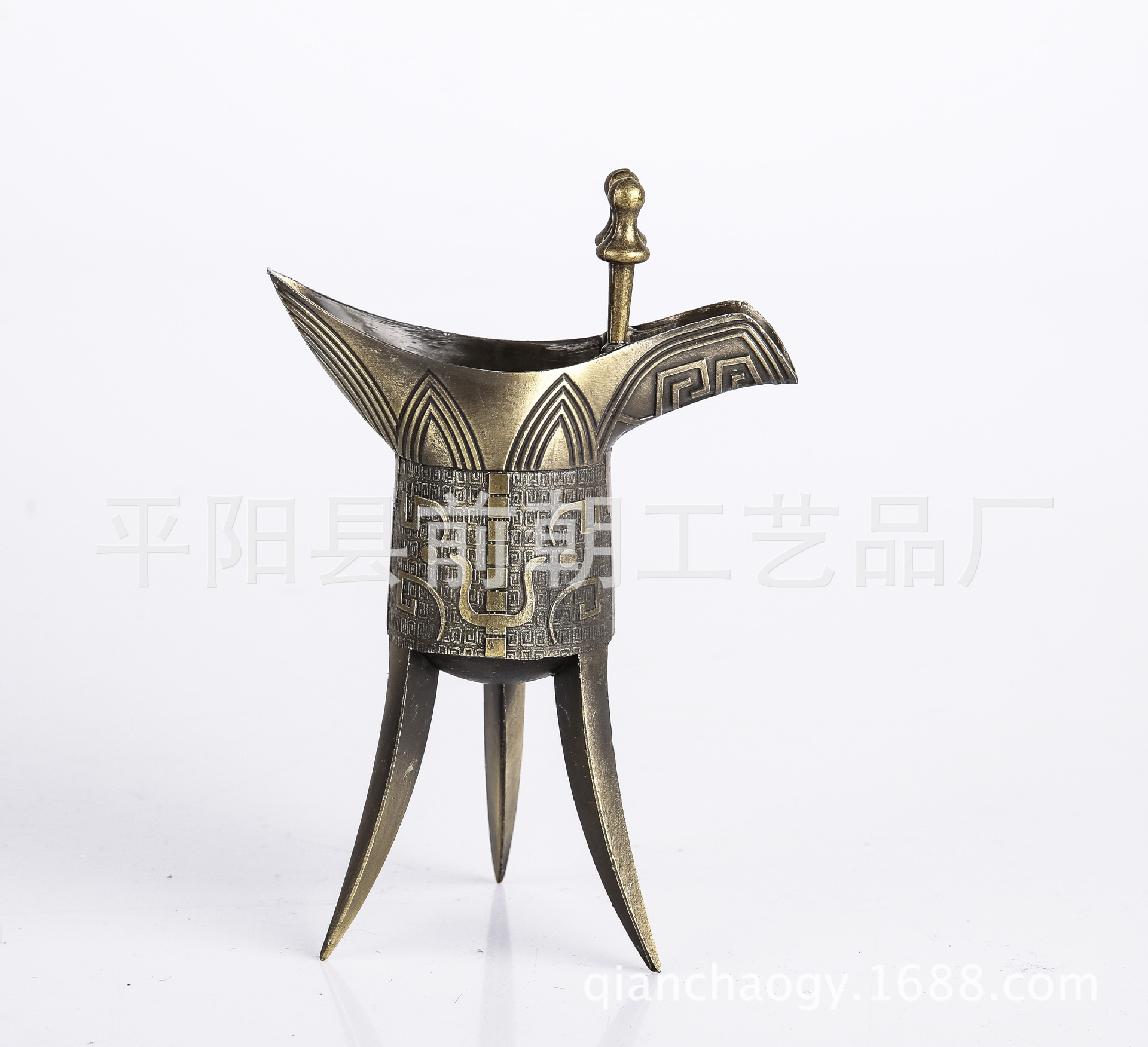 仿古爵杯 三脚酒杯 乾隆杯 锌合金压铸爵 凤爵酒爵