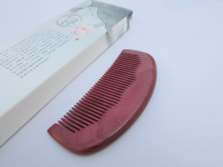 批发批发紫心木梳 波浪背木梳大号紫罗兰檀木梳 红木梳 精品木梳