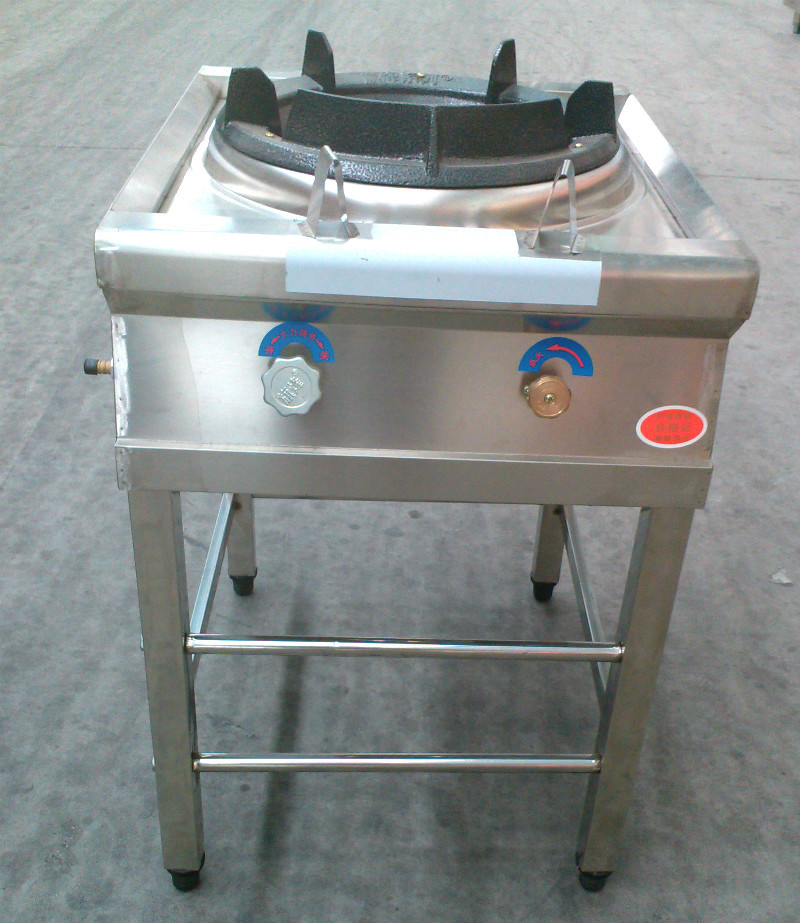 厂价直销旗烽牌不锈钢带水槽旋风炉液化气高压猛火炉商用炒菜灶
