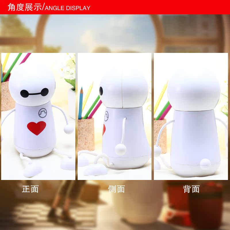 Creative network hot explosion insulation cup white stereo Meng da! Cartoon stainless steel insulation Cup wholesale6