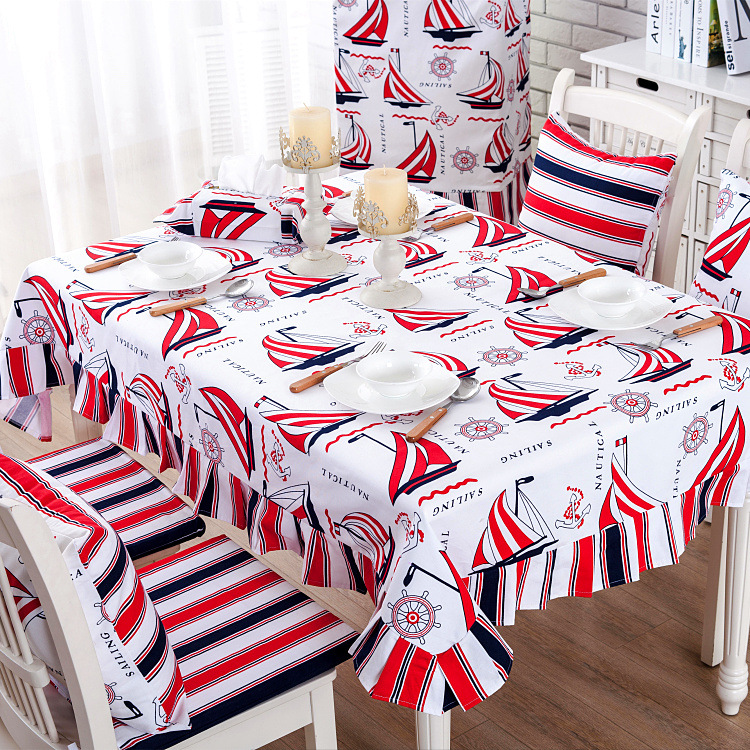 棉麻红帆船纸盒套餐巾纸抽纸盒布艺纸巾套淘宝天猫定制热批