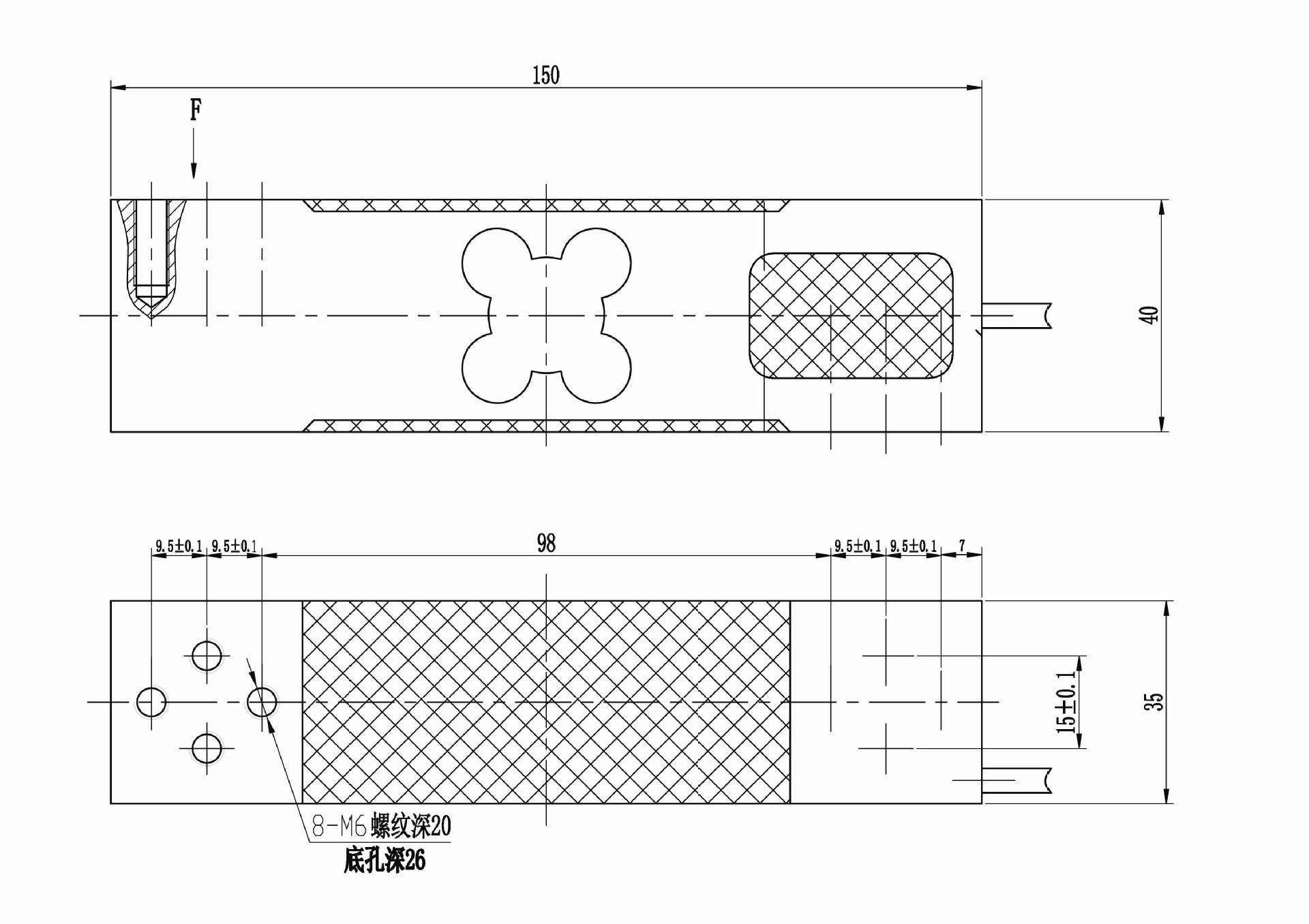菱形孔平行梁式称重测力传感器 用于各种平台秤小地磅及特种设.
