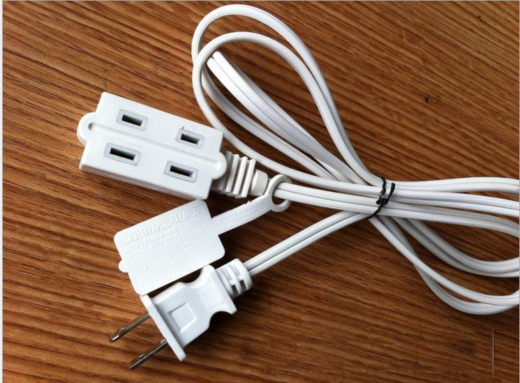 美式pvc两插电线 美式ul18awg二插八字尾电源线 美规插头线现货