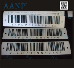 上海昂派标牌所生产的化工产品金属条码标签|仓储金属条形码|物流