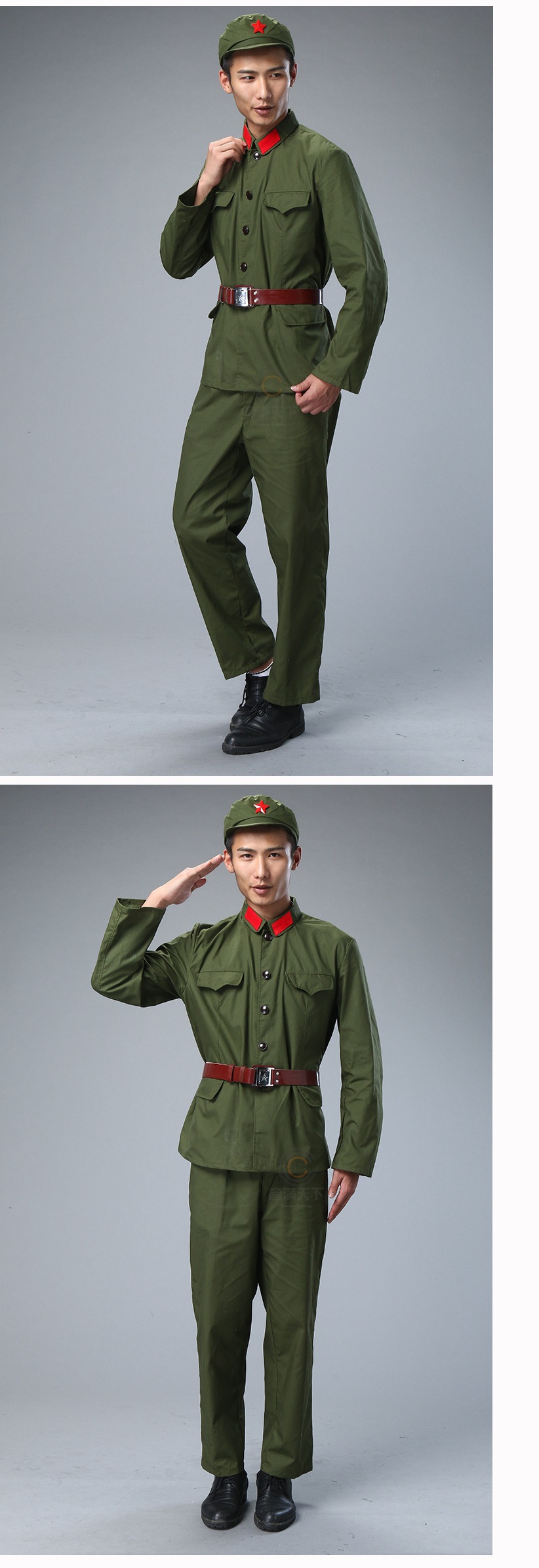 红卫兵65式老式军装摄影军装红军解放服装演出服文革服越战演出服