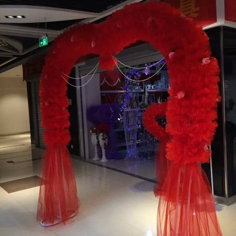 包邮了珠宝门婚庆花门绢花拱门结婚拱门开业雪纱花门绢花雪纱拱门