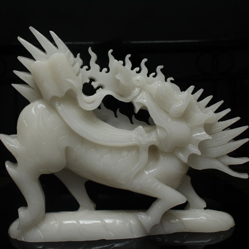 厂家正品阿富汗玉麒麟摆件 玉石风水镇宅辟邪工艺品 家居装饰品