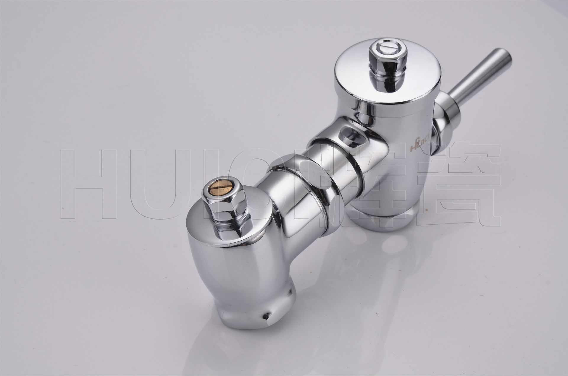 铜手按式蹲便器冲水器 卧式手动冲洗阀 大便蹲坑延时阀冲水阀