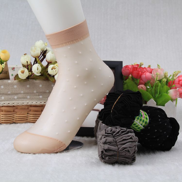 朦绒七狼女士丝袜批发 包芯丝短丝袜 水晶透明袜 厂家批发
