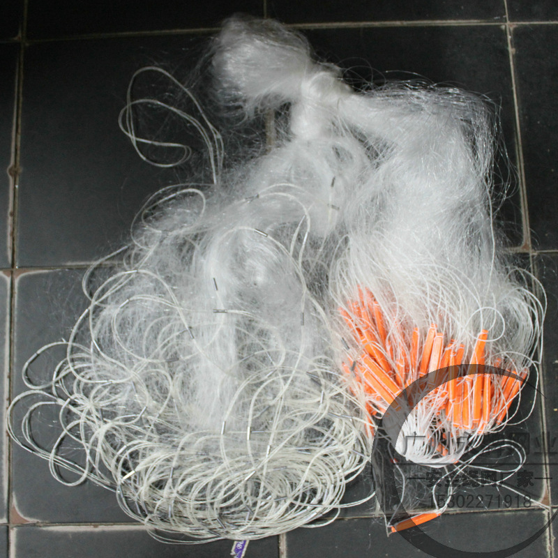 厂家直供粘网 三层尼龙粘网价格 浮沉粘渔网批发