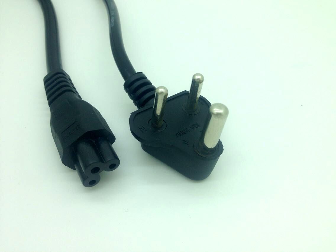 插头电源线_1.2米0.5 小南非三角三芯梅花尾供