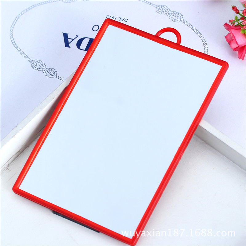 Factory Direct Sales Plastic Gridding Makeup Mirror Desktop Folding Cosmetic Mirror Wholesale Square Mirror Customization