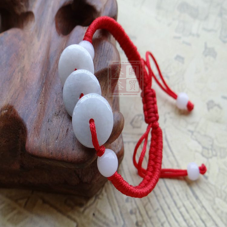 平安扣串珠手链绳 编玉器红绳子戴手饰品绳 精