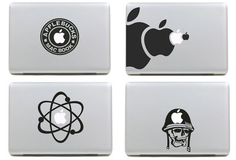 macbook黑白局部贴纸 苹果笔记本电脑创意局部贴air pro个性贴膜