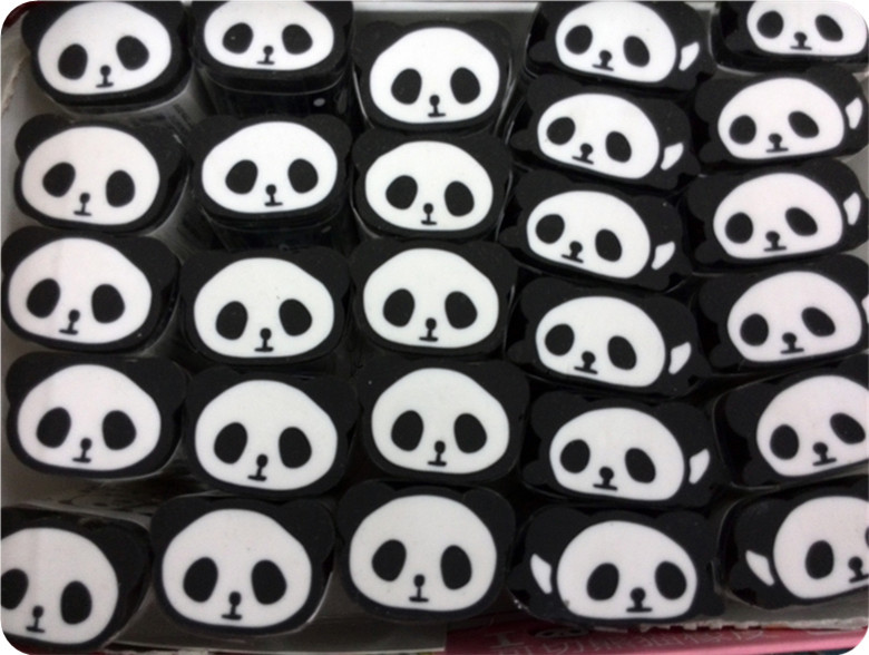 中国风创意文具熊猫造型橡皮天卓9094擦干净橡皮擦 学生奖品批发