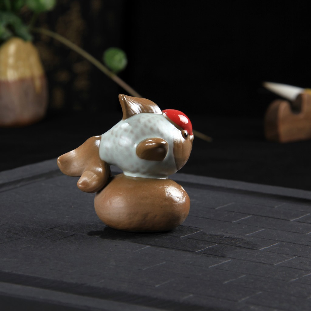 高档汝窑茶宠茶圣茶具配件茶道陶瓷摆件紫砂精品手工茶玩