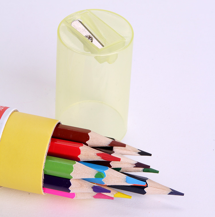 时尚创意儿童写字用品 优质环保12色装彩色笔 绘图涂鸦填色彩铅
