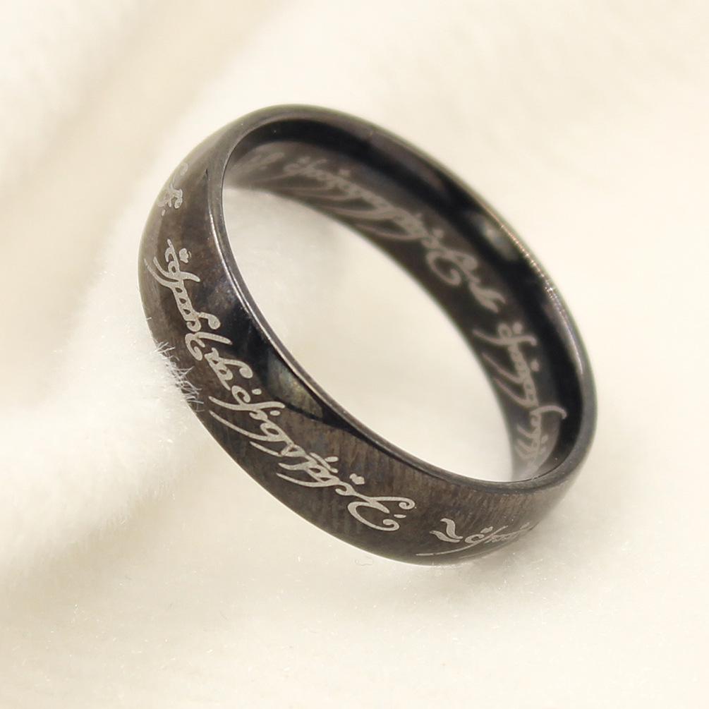 欧美钛钢至尊魔戒 淘宝 速卖通 ebay 爆款 男士钛钢戒指指环王