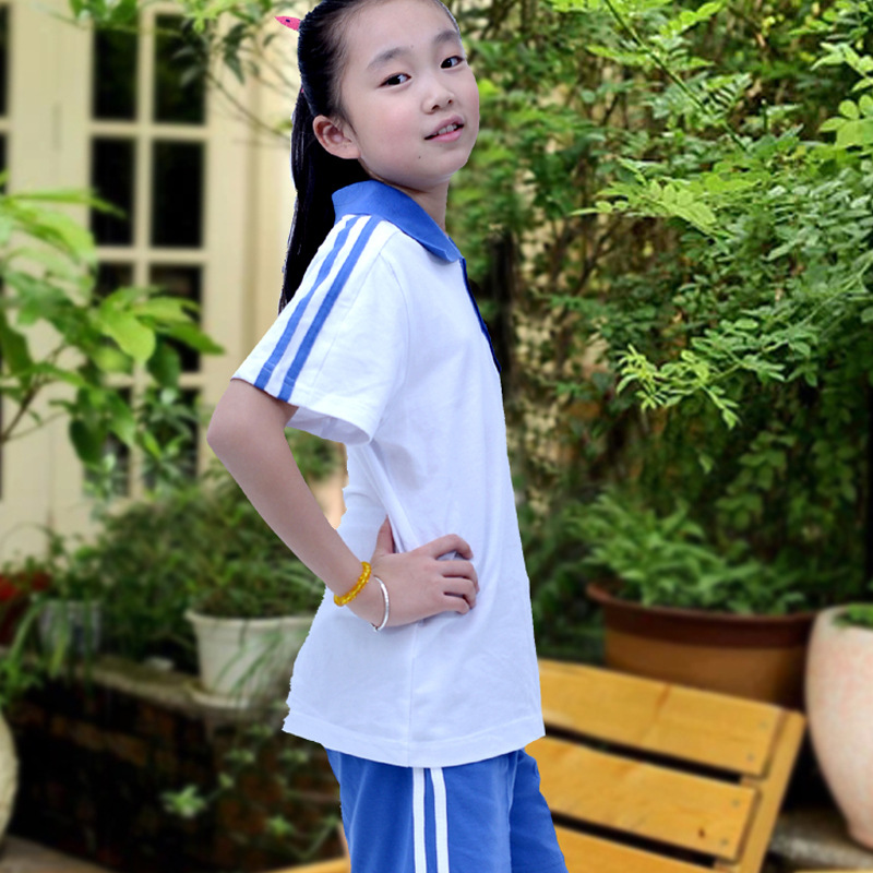【妙克】深圳校服小学生校服小学夏装女款套装运动服批发价