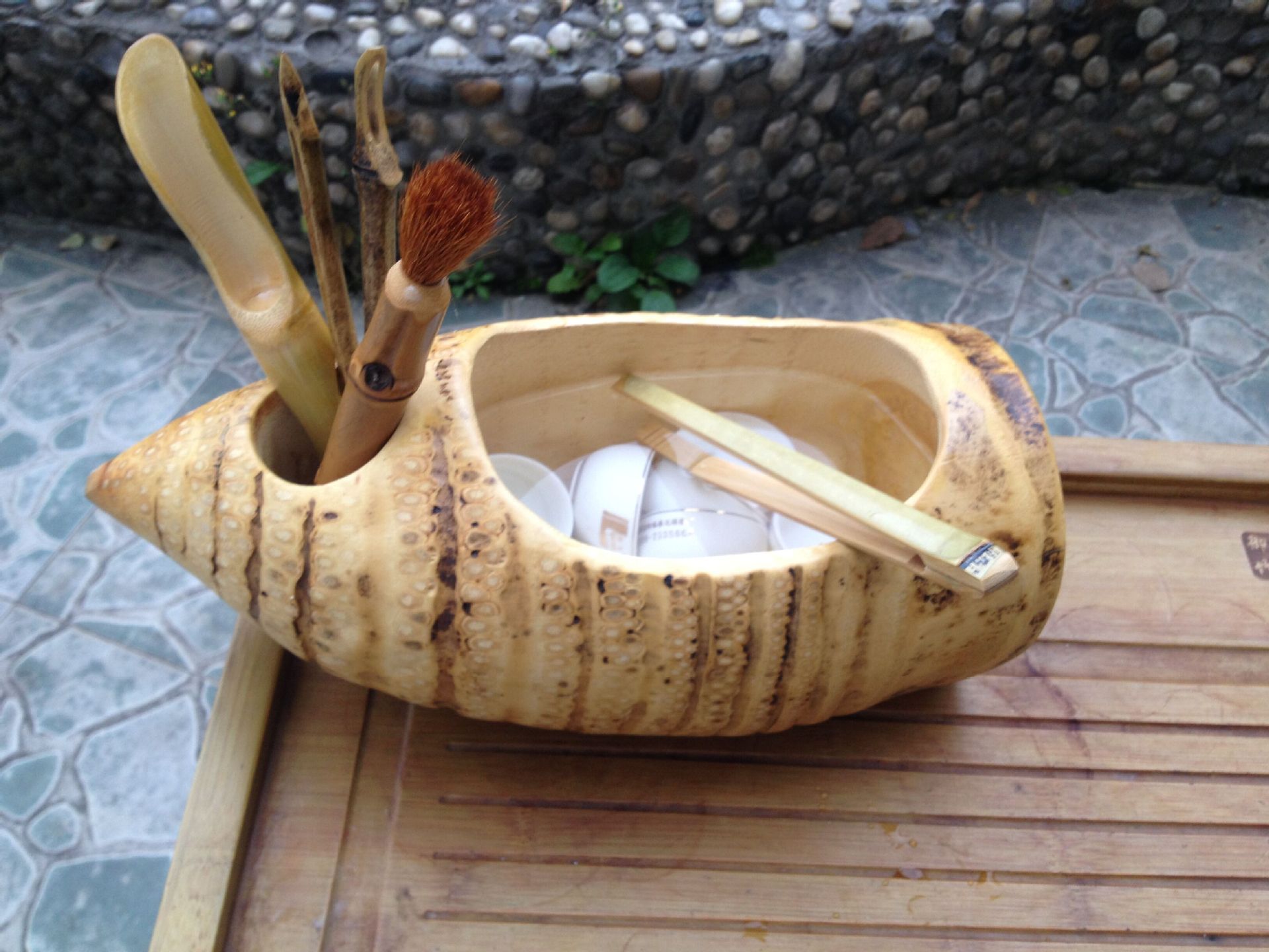 果盘创意果盘竹根果盘竹根小果盘