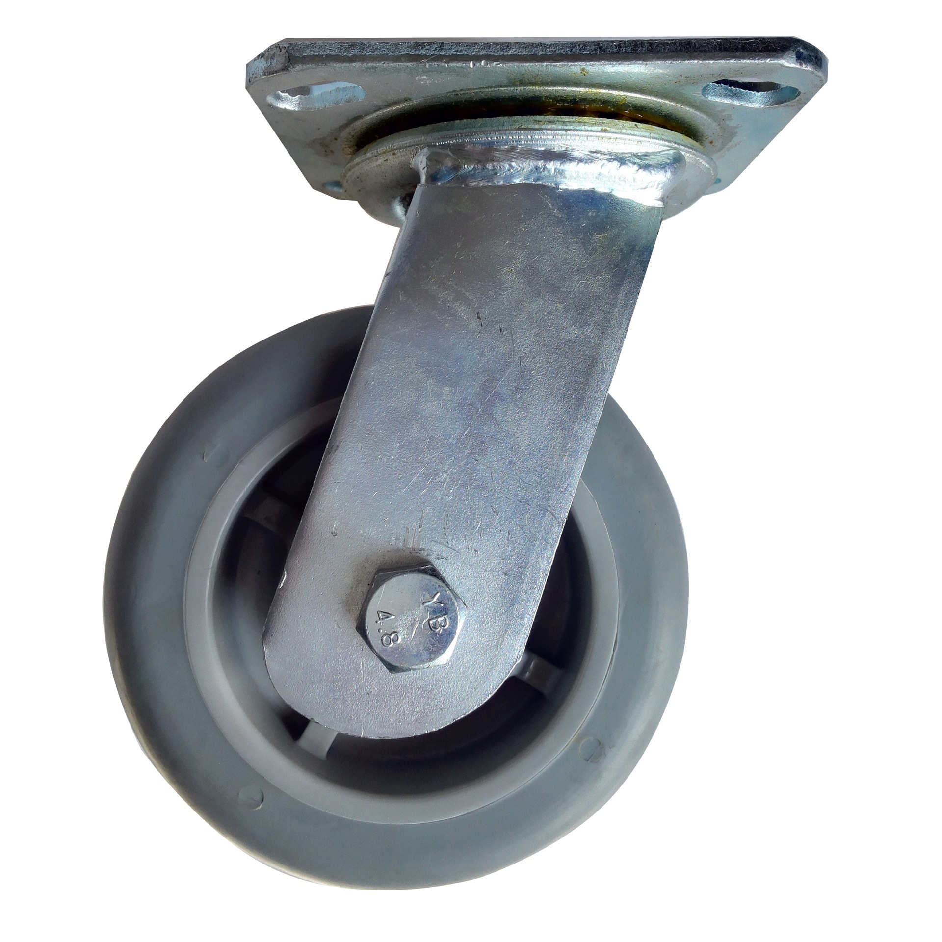 大胜脚轮5x2寸tpr重型静音超耐磨工具箱理货车平底万向脚轮