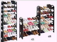 厂家直销组合式简易10层鞋架 带防尘罩十层鞋架 无纺布鞋柜