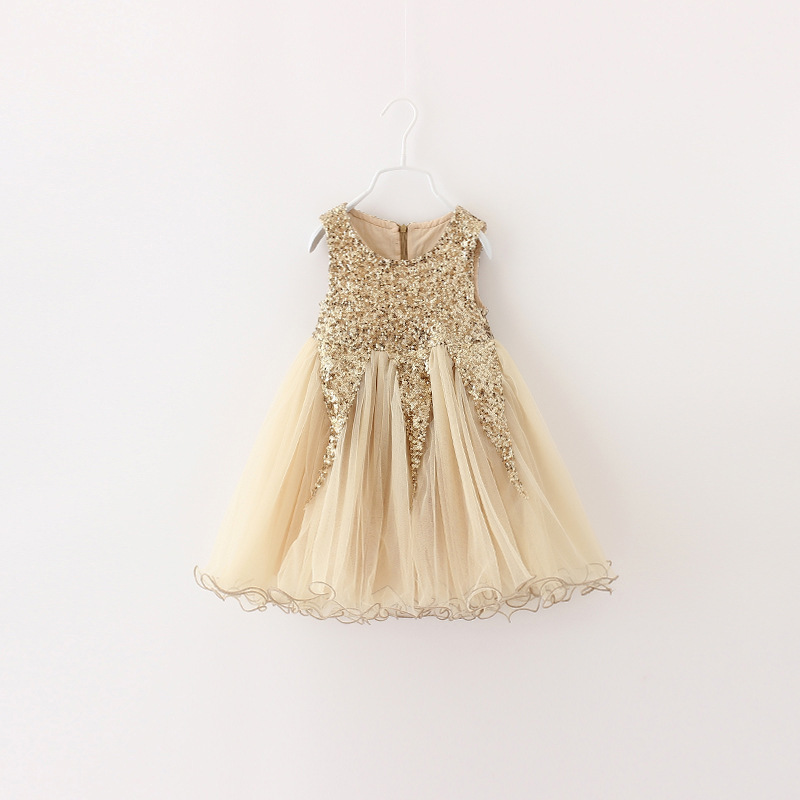 baby girl gold christmas dress