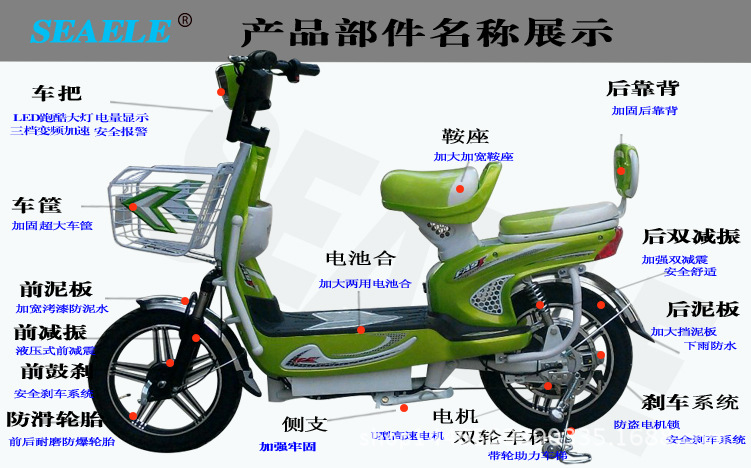 真正跑的远48v32ah迈动超长200公里长跑王电动车踏板款