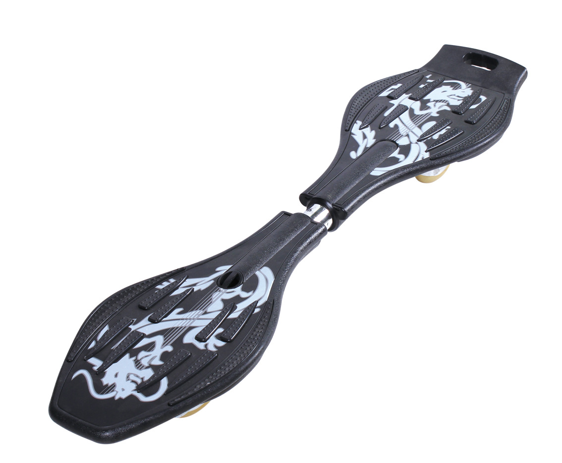 二轮滑板厂家直销工厂专业生产男女通用健身二轮黑pp游龙板活力板